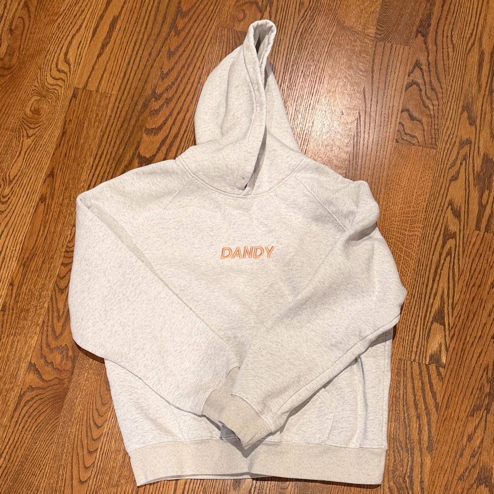 Dandy Gray Hoodie with Orange 'DANDY' Print